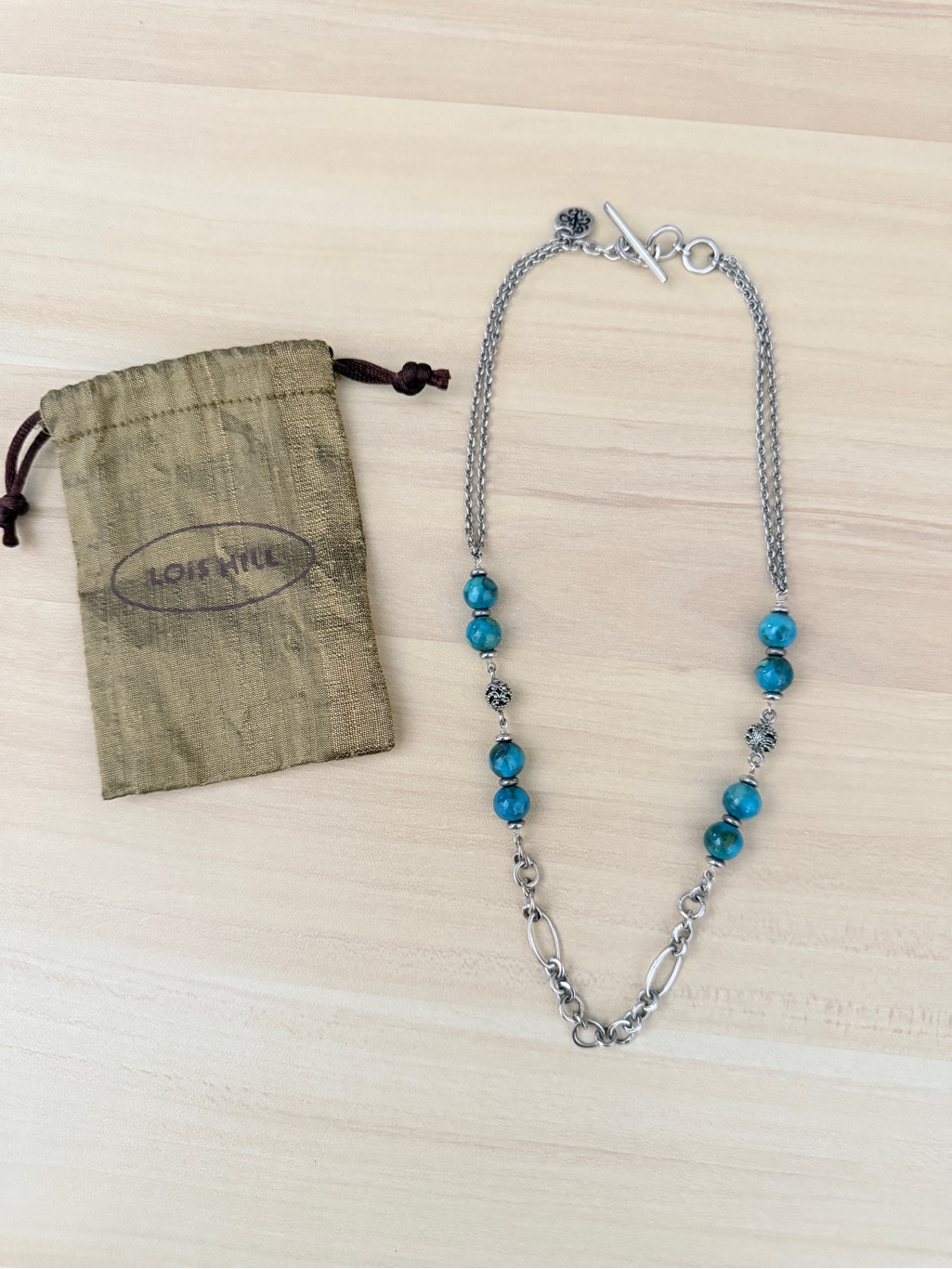Lois Hill Turquoise Station Necklace